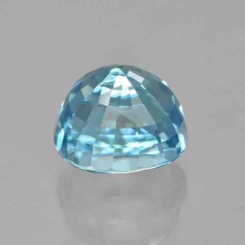 5.64カラットの天然ブルージルコン（9.2×7.4 mm・オーバルカット）
