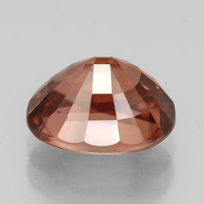 3.55カラットの天然ローズオレンジジルコン（9.1×7.2 mm・オーバルカット）