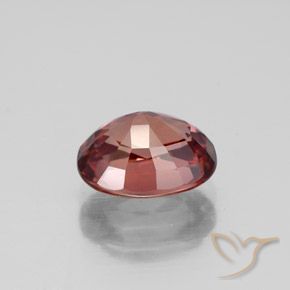 3.29カラットの天然薄いクリムゾンレッドジルコン、楕円形、VS