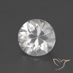 1.67ct 天然 ホワイト ジルコン, ラウンド, VVS-VS