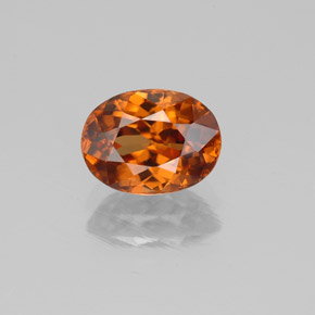 2.21カラットの天然ファイアオレンジジルコン（8.2×6.2 mm・オーバルカット）