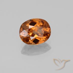 1.85カラットの天然ディープオレンジジルコン（7.6×6.3 mm・オーバルカット）