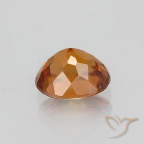 1.78カラットの天然ファイアオレンジジルコン（7×6 mm・オーバルカット）