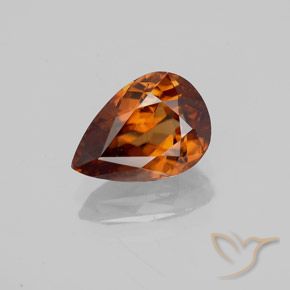 2.05ct 天然 ディープオレンジ ジルコン, 洋梨の形, VVS