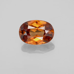 1.98カラットの天然ディープオレンジジルコン（8.6×6 mm・オーバルカット）