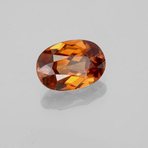 1.98カラットの天然ディープオレンジジルコン（8.6×6 mm・オーバルカット）