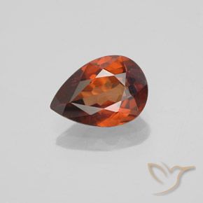 1.87ct 天然 ディープオレンジ ジルコン, 洋梨の形, VVS-VS