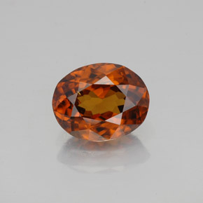 1.99カラットの天然ディープオレンジジルコン（7.8×6.2 mm・オーバルカット）