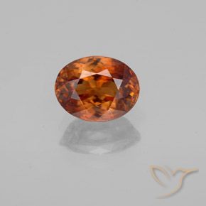 1.85ct 天然 ディープオレンジ ジルコン, 楕円形, VVS