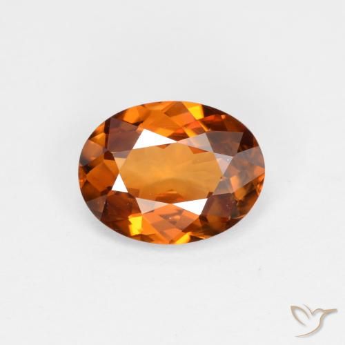 1.48ct 天然 アースオレンジ ジルコン, 楕円形, VVS