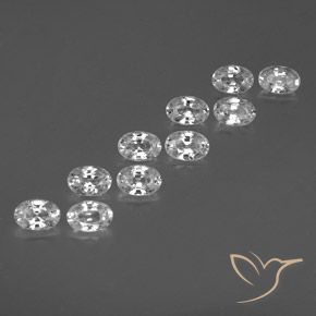 Shop natural 7.67ct ホワイト ジルコン gems, 楕円形, from カンボジア at GemSelect. In stock, global shipping!