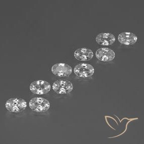 Shop natural 7.61ct ホワイト ジルコン gems, 楕円形, from カンボジア at GemSelect. In stock, global shipping!