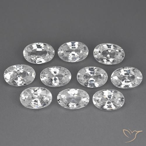Shop natural 7.20ct ホワイト ジルコン gems, 楕円形, from カンボジア at GemSelect. In stock, global shipping!