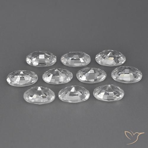 Shop natural 7.20ct ホワイト ジルコン gems, 楕円形, from カンボジア at GemSelect. In stock, global shipping!