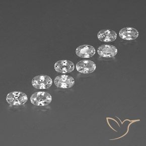 Shop natural 7.73ct ホワイト ジルコン gems, 楕円形, from カンボジア at GemSelect. In stock, global shipping!