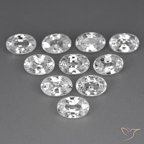 Shop natural 7.43ct ホワイト ジルコン gems, 楕円形, from カンボジア at GemSelect. In stock, global shipping!