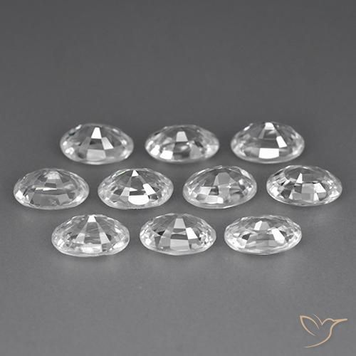 Shop natural 7.43ct ホワイト ジルコン gems, 楕円形, from カンボジア at GemSelect. In stock, global shipping!