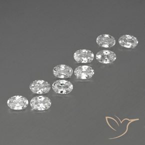 Shop natural 6.93ct ホワイト ジルコン gems, 楕円形, from カンボジア at GemSelect. In stock, global shipping!
