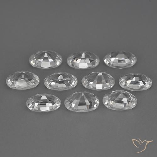 Shop natural 7.54ct ホワイト ジルコン gems, 楕円形, from カンボジア at GemSelect. In stock, global shipping!