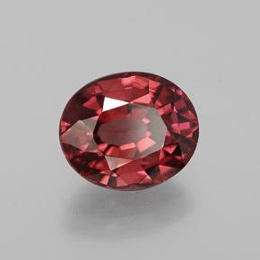 2.65カラットの天然濃いレッドワインジルコン（8.4×7 mm・オーバルカット）