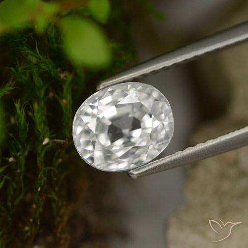 3.16ct 天然 ウォームホワイト ジルコン, 楕円形, VS