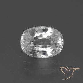 3.04ct 天然 ホワイト ジルコン, 楕円形, VVS