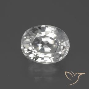 3.00ct 天然 ホワイト ジルコン, 楕円形, VS