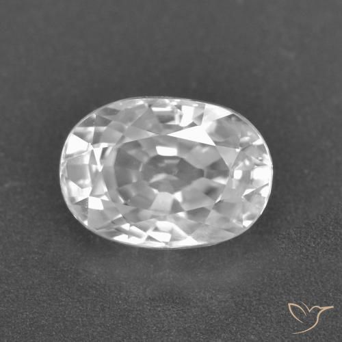 3.07ct 天然 ホワイト ジルコン, 楕円形, VS