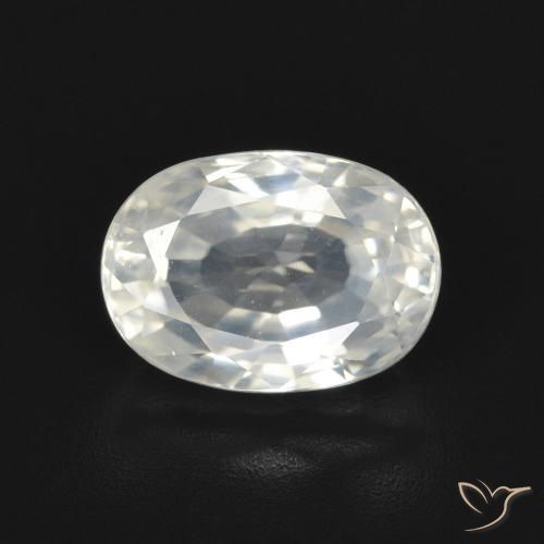 3.20ct 天然 ウォームホワイト ジルコン, 楕円形, VVS