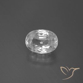 3.17ct 天然 ホワイト ジルコン, 楕円形, VS
