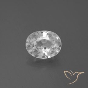 3.02ct 天然 ホワイト ジルコン, 楕円形, VVS-VS
