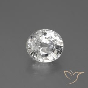 2.84ct 天然 ホワイト ジルコン, 楕円形, VVS