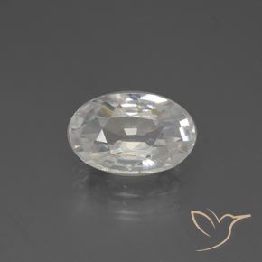 2.88ct 天然 ウォームホワイト ジルコン, 楕円形, VVS
