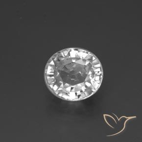 2.84ct 天然 ホワイト ジルコン, 楕円形, VVS
