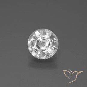 1.65ct 天然 ホワイト ジルコン, ラウンド, VS