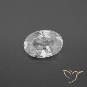 2.26ct 天然 ホワイト ジルコン, 楕円形, VVS-VS