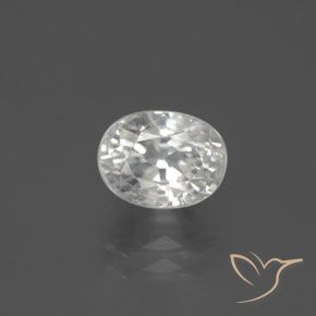 3.24ct 天然 ウォームホワイト ジルコン, 楕円形, VVS