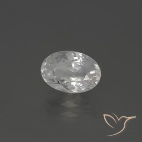 2.22ct 天然 ウォームホワイト ジルコン, 楕円形, VVS
