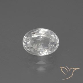 3.05ct 天然 ホワイト ジルコン, 楕円形, VVS-VS