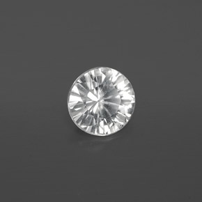 0.77カラットの天然ホワイトジルコン（5.34 mm・ラウンドカット）