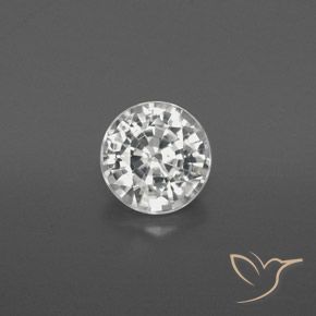 1.88ct 天然 ウォームホワイト ジルコン, ラウンド, VVS
