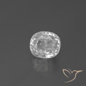 3.29ct 天然 ホワイト ジルコン, クッション, VS