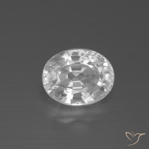2.88ct 天然 ホワイト ジルコン, 楕円形, VS