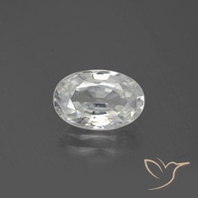 2.64ct 天然 ウォームホワイト ジルコン, 楕円形, VVS