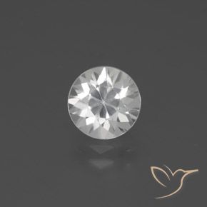 2.39ct 天然 ホワイト ジルコン, ラウンド, VVS-VS