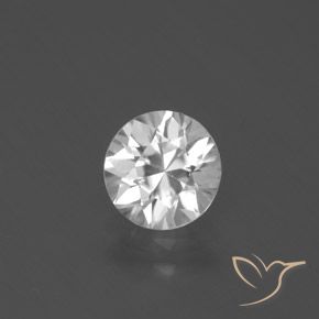 1.68ct 天然 ホワイト ジルコン, ラウンド, VVS-VS