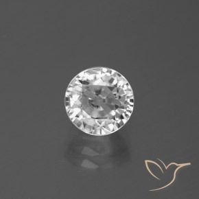 3.29ct 天然 ホワイト ジルコン, ラウンド, VS