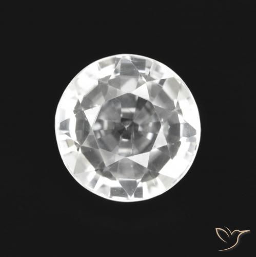 2.89ct 天然 クリアホワイト ジルコン, ラウンド, VS