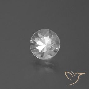 2.56カラットの天然ホワイトジルコン、ラウンド、VS