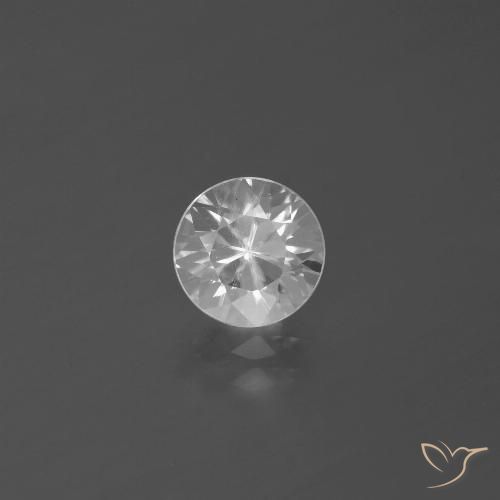 1.76ct 天然 ホワイト ジルコン, ラウンド, VVS-VS